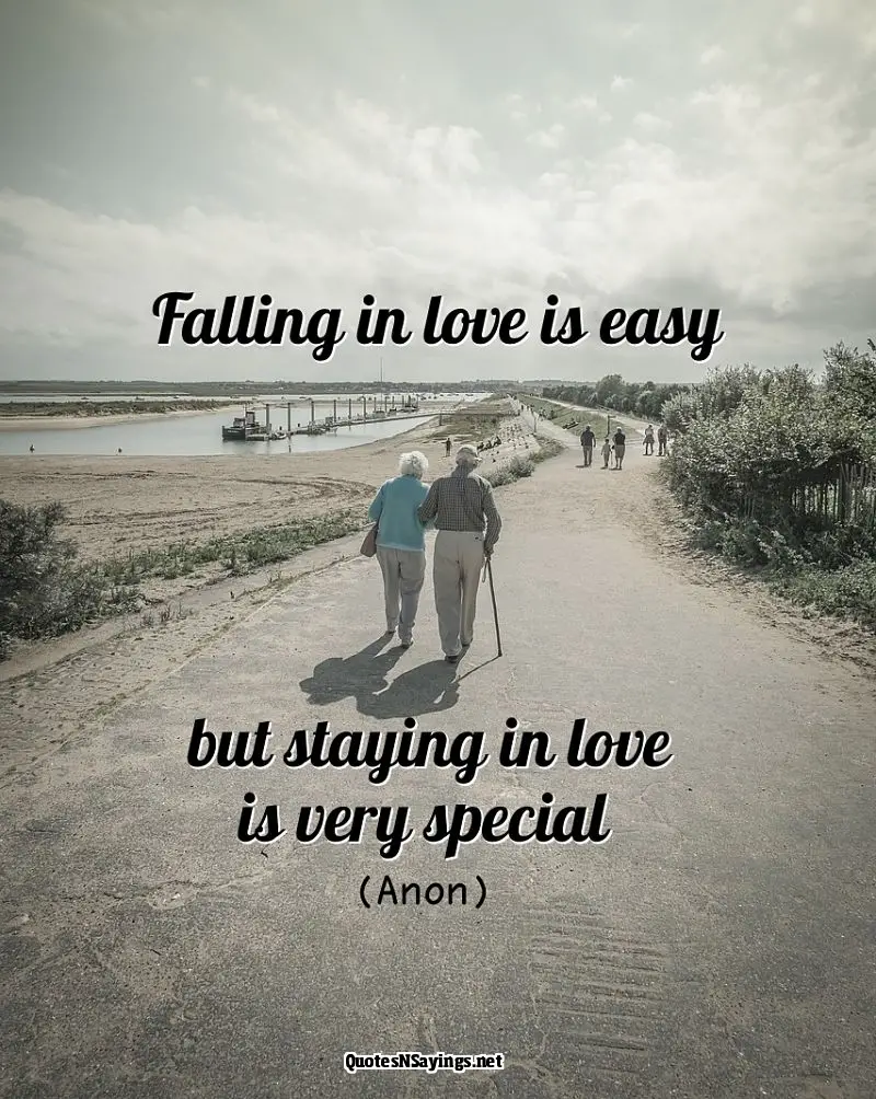 Falling in love is easy, but staying in love ...