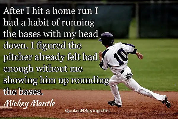 Mickey Mantle quote about home runs