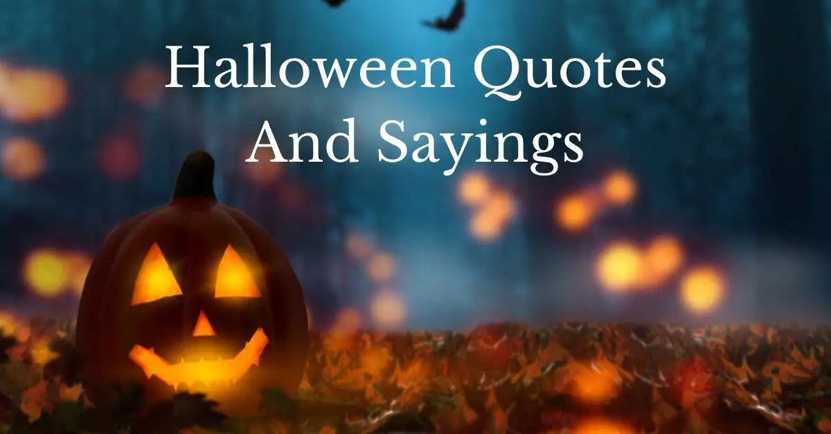 Featured image for a page of fun spooky Halloween quotes and sayings.