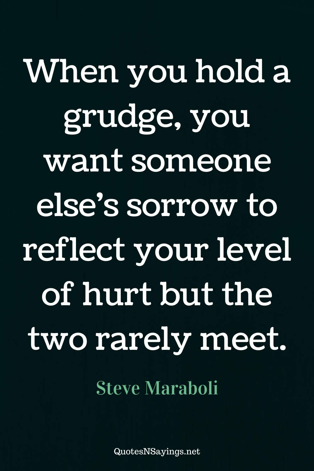 Steve Maraboli quote - When you hold a grudge ...